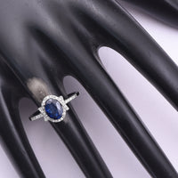 1.62 Ct Oval Mixed Cut Natural Sapphire 950 Platinum Ring