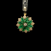 1.26 Ct Marquise Emerald 14K Gold Pendant
