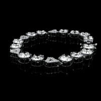 30.17 Ct Round Lab Grown Diamond 14K Gold Bracelet