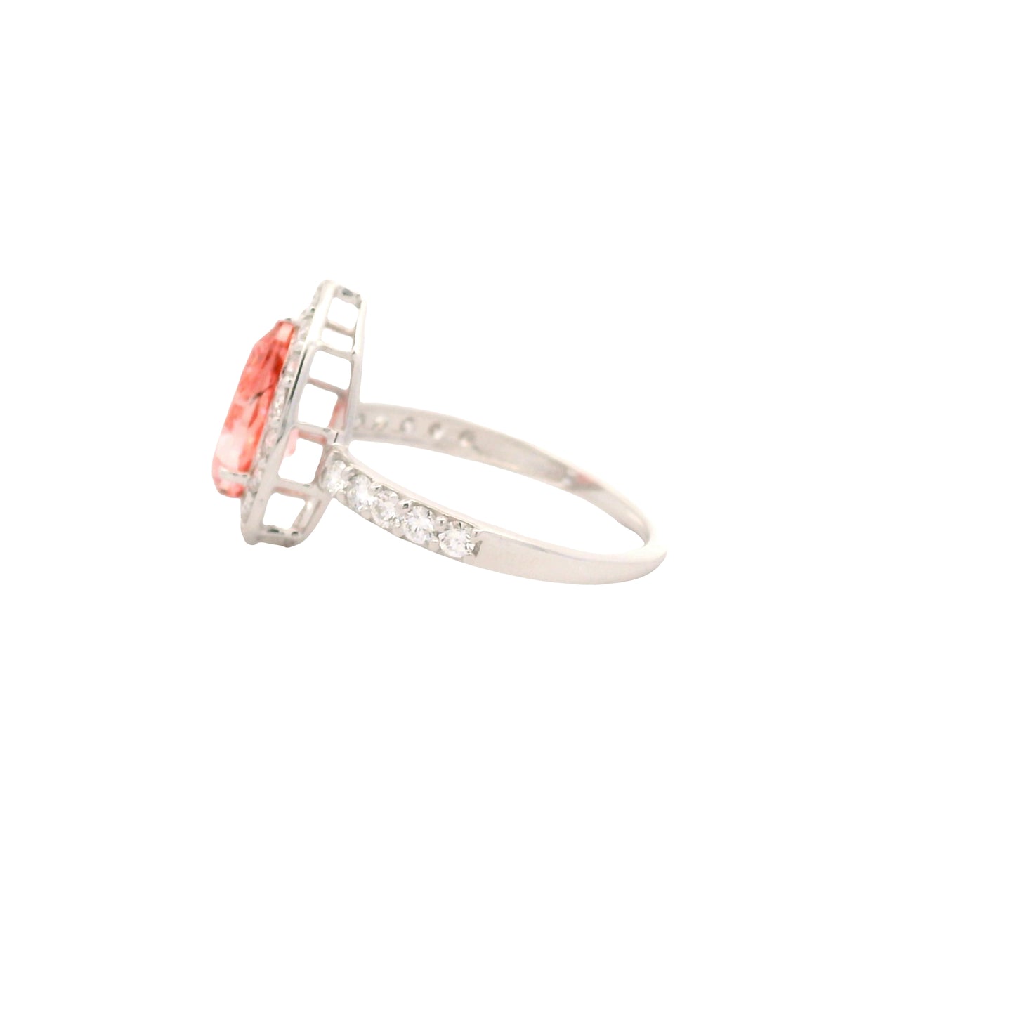 2.69 Carats Pink Lab Grown Diamond 14K Gold Ring