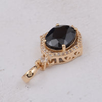 2.80 Ct Oval Sapphire 9K Gold Pendant
