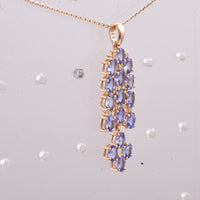 2.32 Ct Oval Tanzanite 14K Gold Pendant