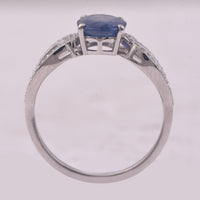 2.00 Ct Oval Mixed Cut Natural Sapphire 950 Platinum Ring