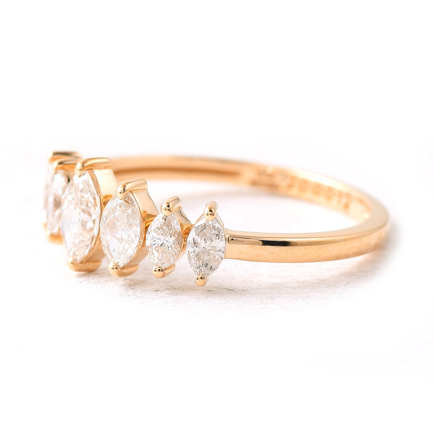0.73 Ct Marquise Diamond 14K Gold Ring