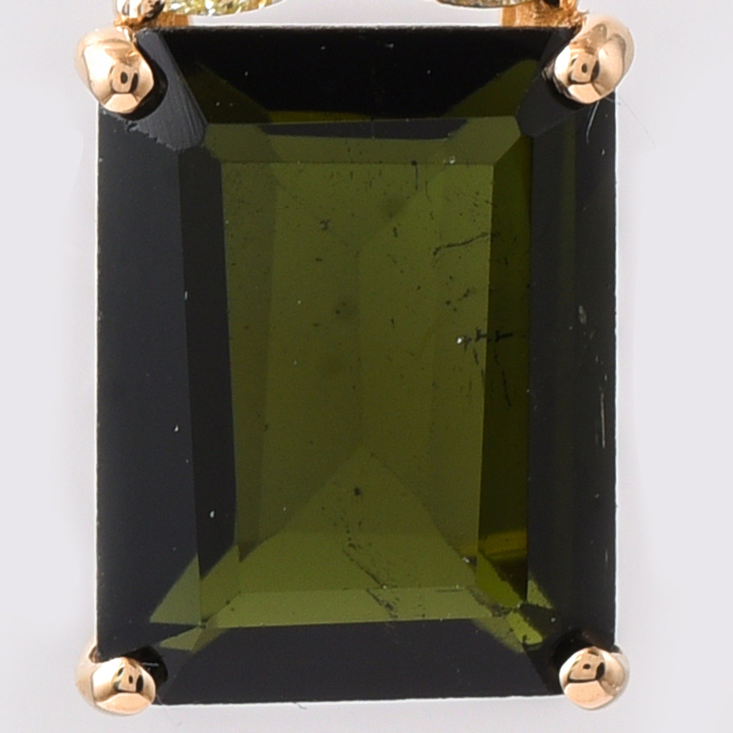 2.31 Ct Octagon Tourmaline 14K Gold Pendant