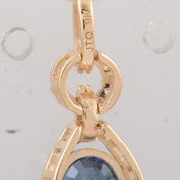 2.23 Ct Oval Sapphire 9K Gold Pendant