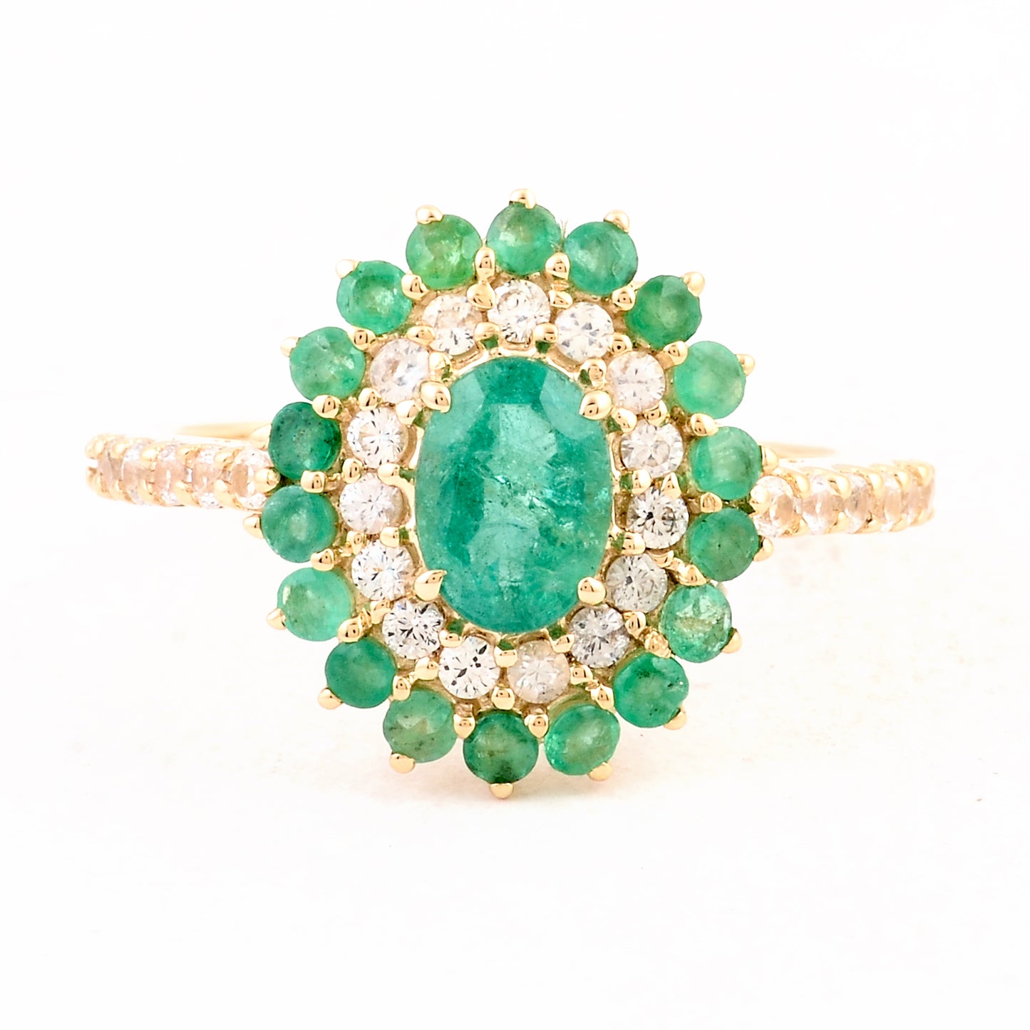 1.72 Ct Oval Emerald 14K Gold Ring