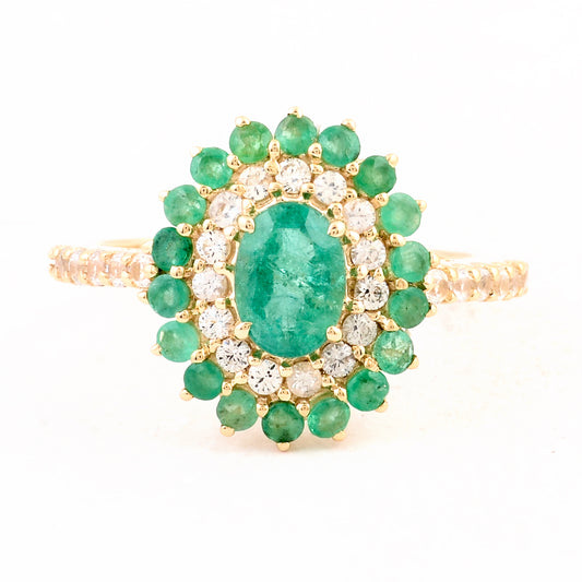1.72 Ct Oval Emerald 14K Gold Ring