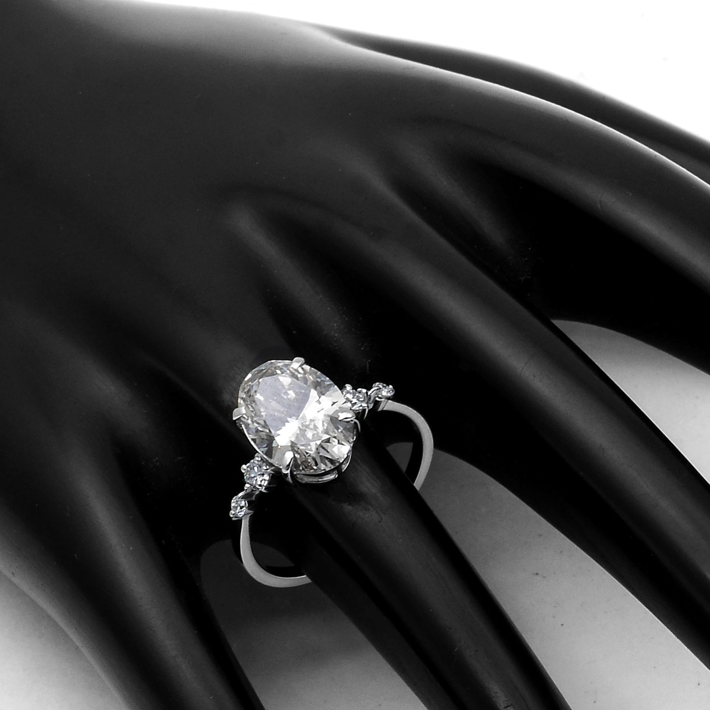 3.25 Carats Lab Grown Diamond 14K Gold Ring