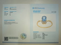 1.14 Ct Oval Natural Aquamarine 14K Gold Ring