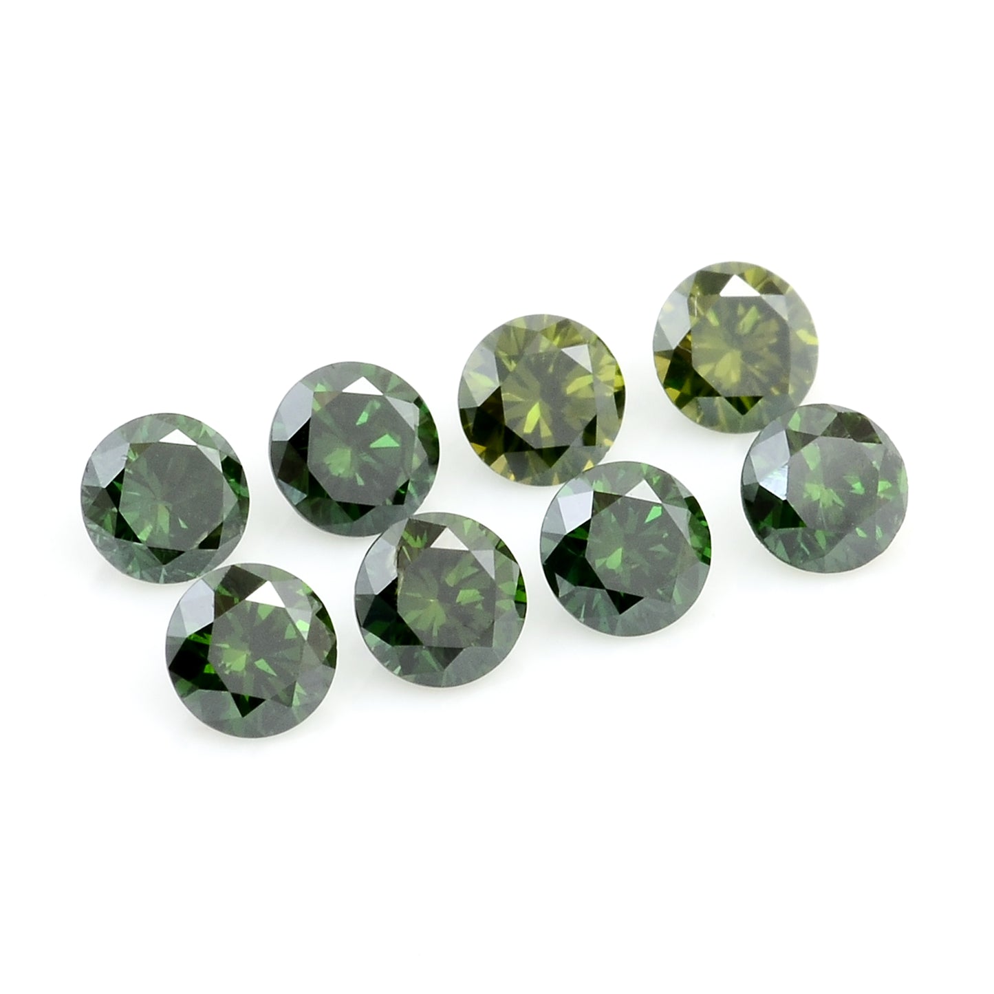 0.72 Green Diamond Round Loose Gemstone