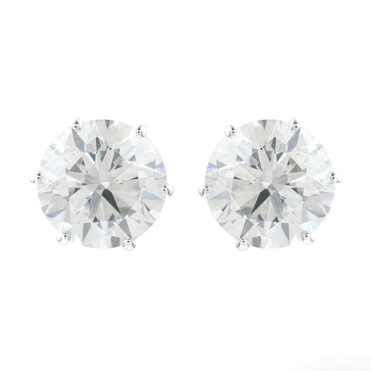 4.05 Carats Lab Grown Diamond 14K Gold Earrings