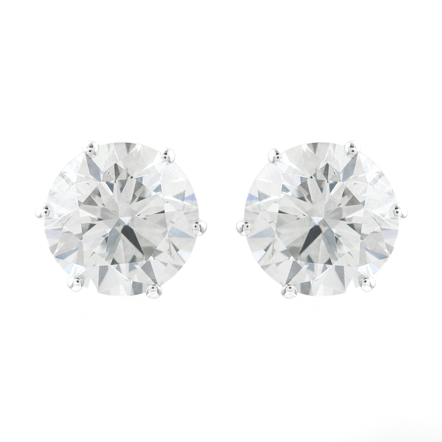 4.05 Carats Lab Grown Diamond 14K Gold Earrings