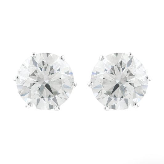 4.05 Carats Lab Grown Diamond 14K Gold Earrings