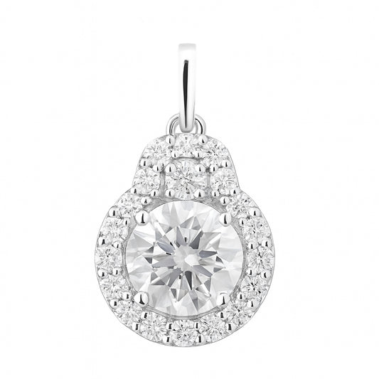 2.16 Carats Lab Grown Diamond 14K Gold Pendant