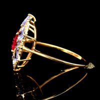 2.00 Ct Oval Rubellite 14K Gold Ring