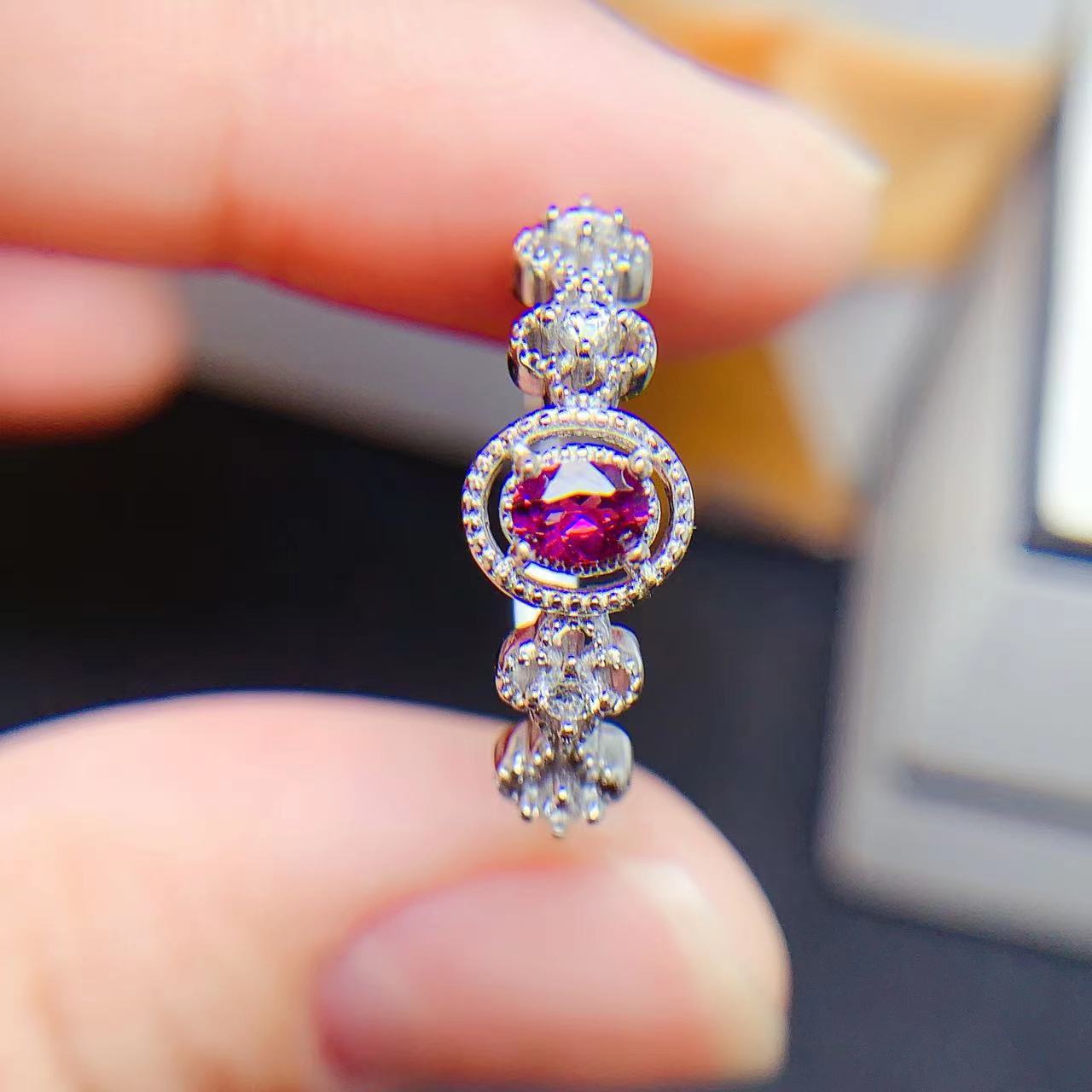 Garnet 925 Sterling Silver Ring