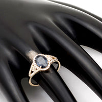 1.54 Ct Oval Natural Sapphire 14K Gold Ring