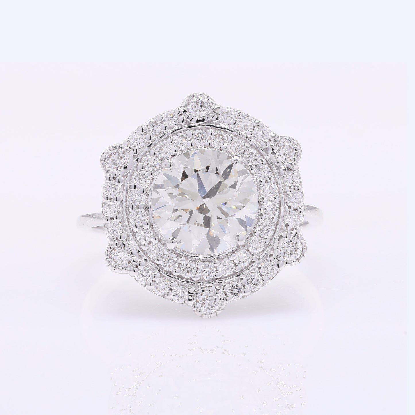 2.73 Carats Lab Grown Diamond 14K Gold Ring