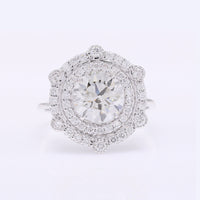 2.73 Carats Lab Grown Diamond 14K Gold Ring