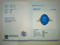 6.33 Ct Oval Natural Tanzanite 14K Gold Ring