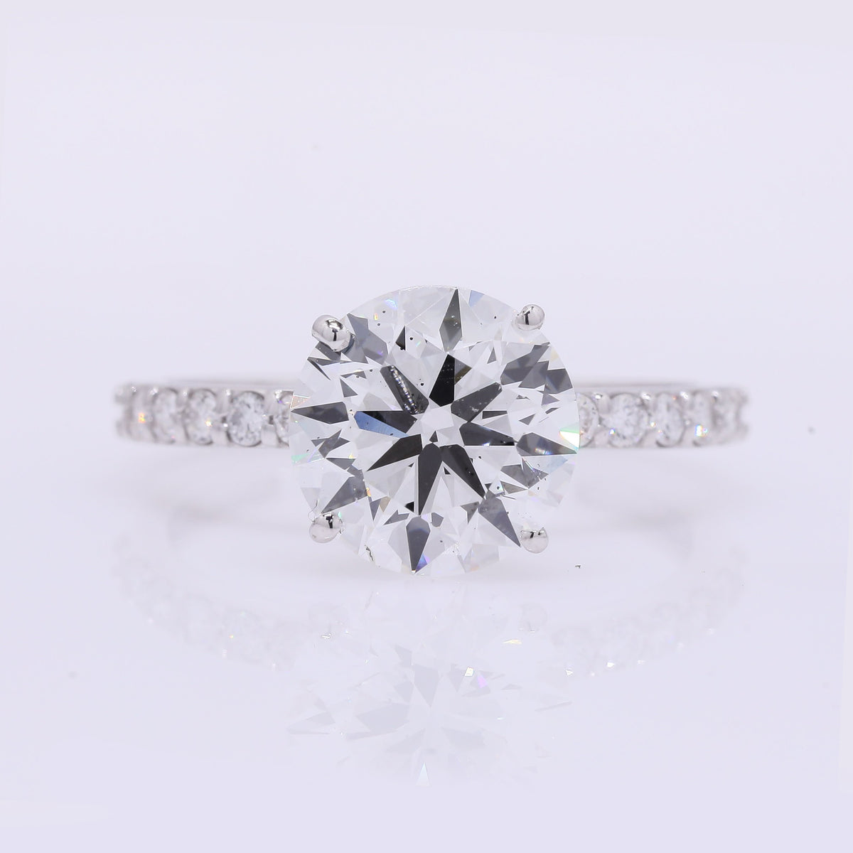 3.28 Carats Lab Grown Diamond 14K Gold Ring