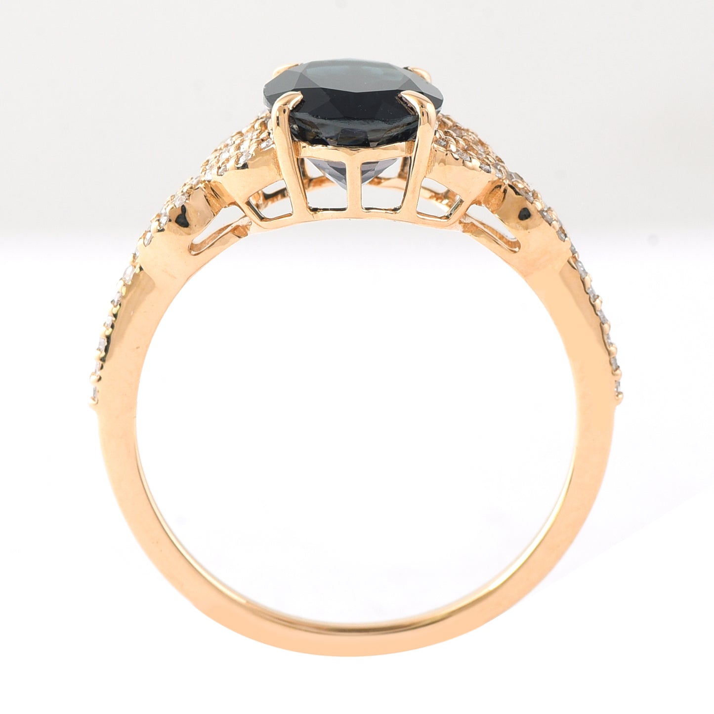 2.08 Ct Oval Mixed Cut Natural Tourmaline 14K Gold Ring