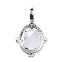2.61 Ct Oval Mixed Cut Natural Aquamarine 950 Platinum Pendant