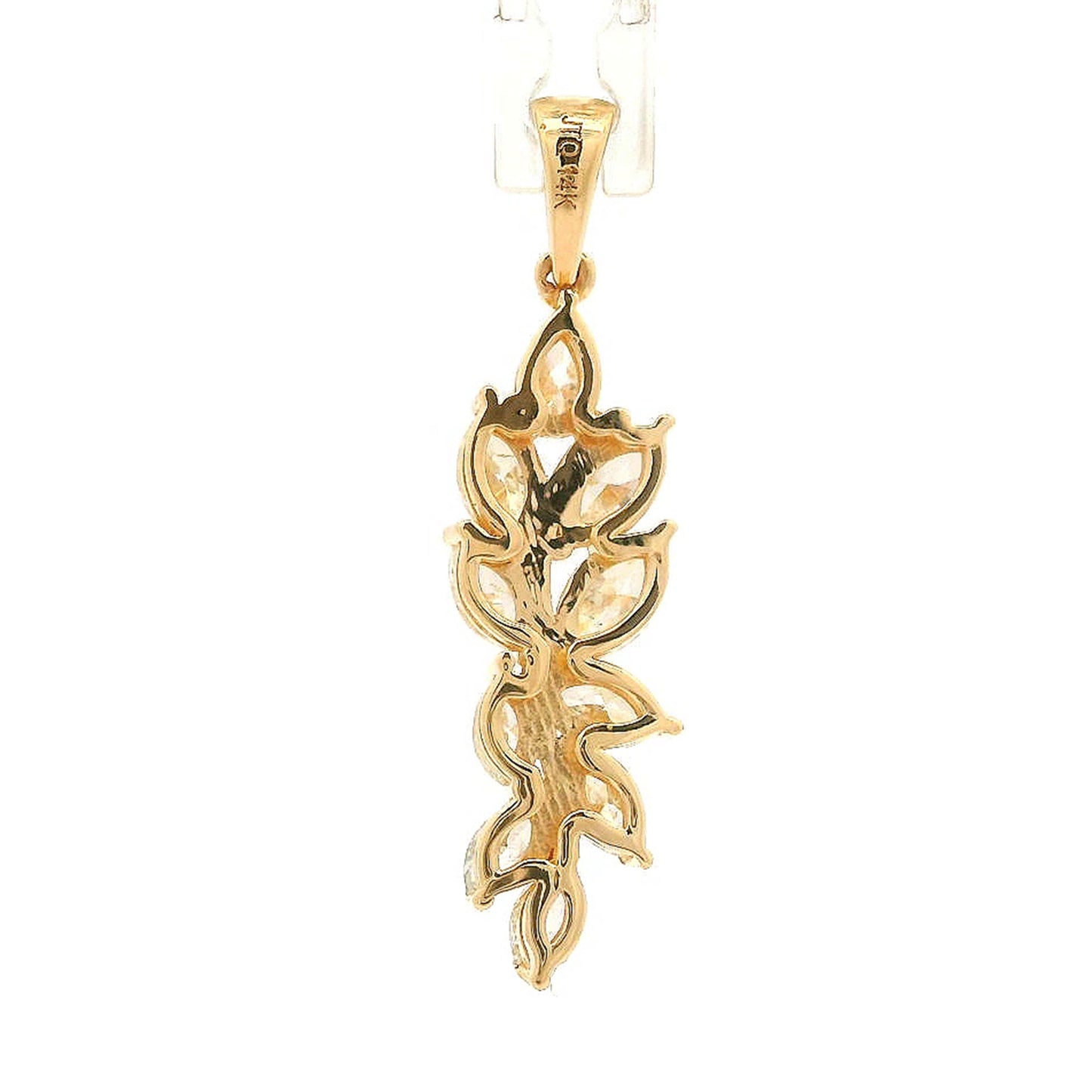 0.89 Ct Marquise Diamond 14K Gold Pendant
