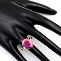 10.07 Ct Natural Codundum Ruby 14K Gold Ring