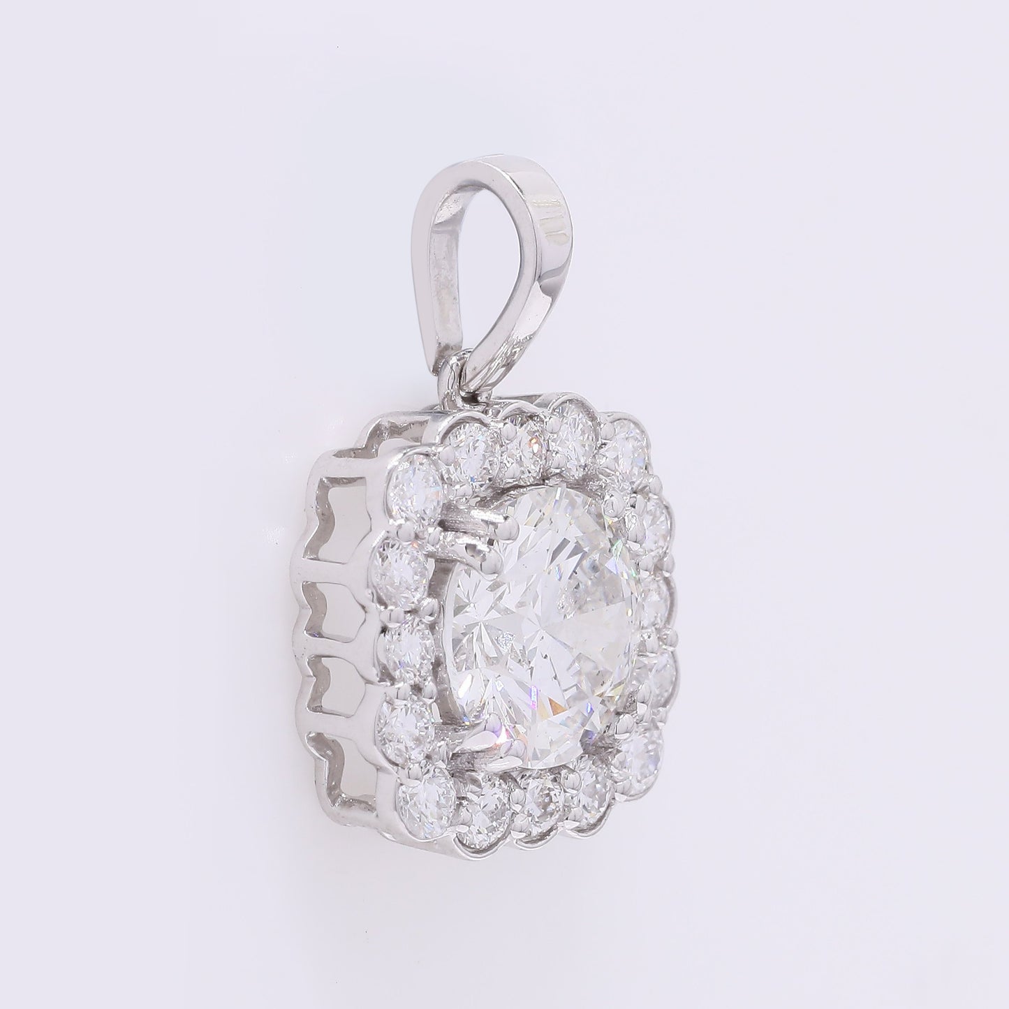 1.97 Carats Lab Grown Diamond 14K Gold Pendant