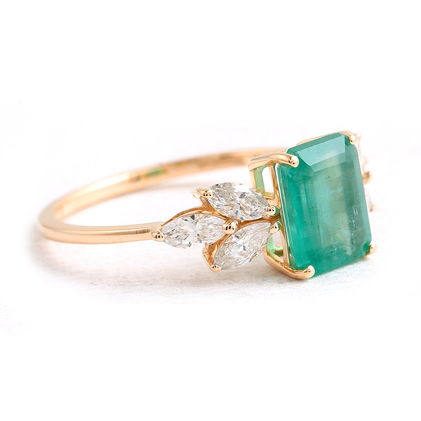 1.95 Ct Octagon Emerald 14K Gold Ring