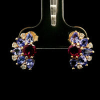 2.43 Ct Round Tourmaline 14K Gold Earrings