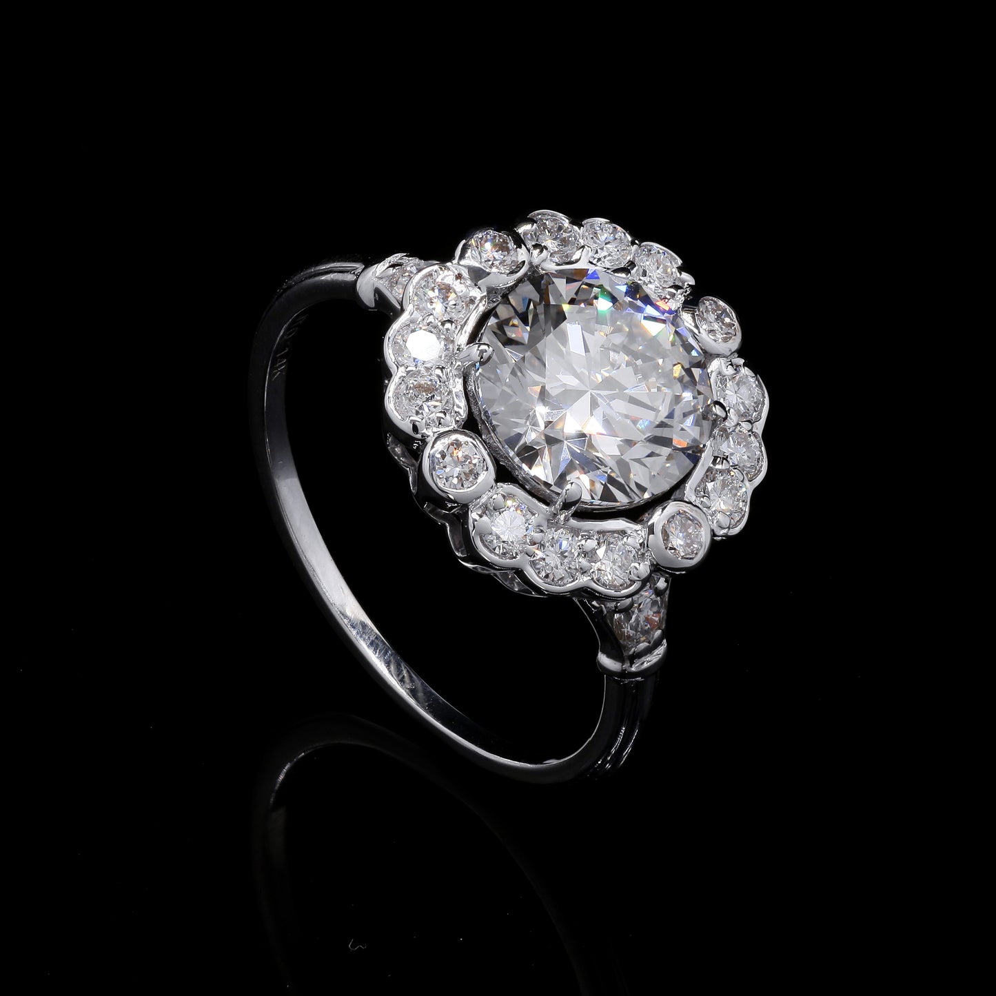 2.50 Carats Lab Grown Diamond 14K Gold Ring