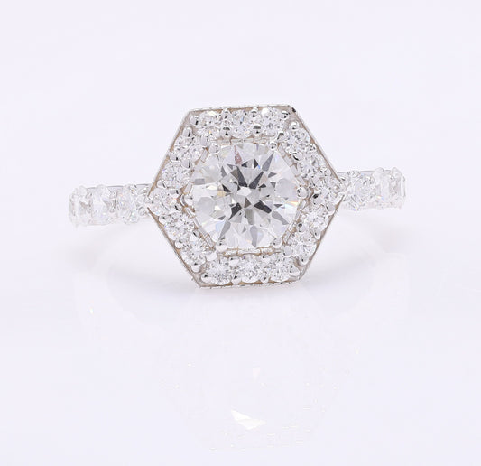 2.11 Carats Lab Grown Diamond 14K Gold Ring