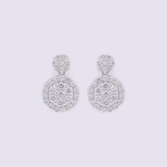 2.27 Carats Lab Grown Diamond 14K Gold Earrings