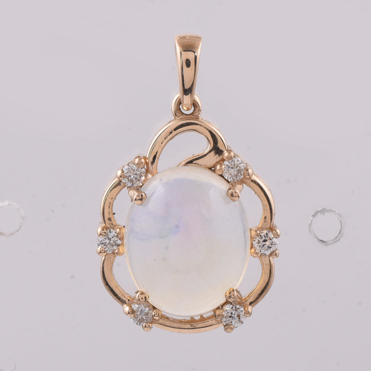2.50 Ct Oval Cabochon Cut Natural Opal 14K Gold Pendant