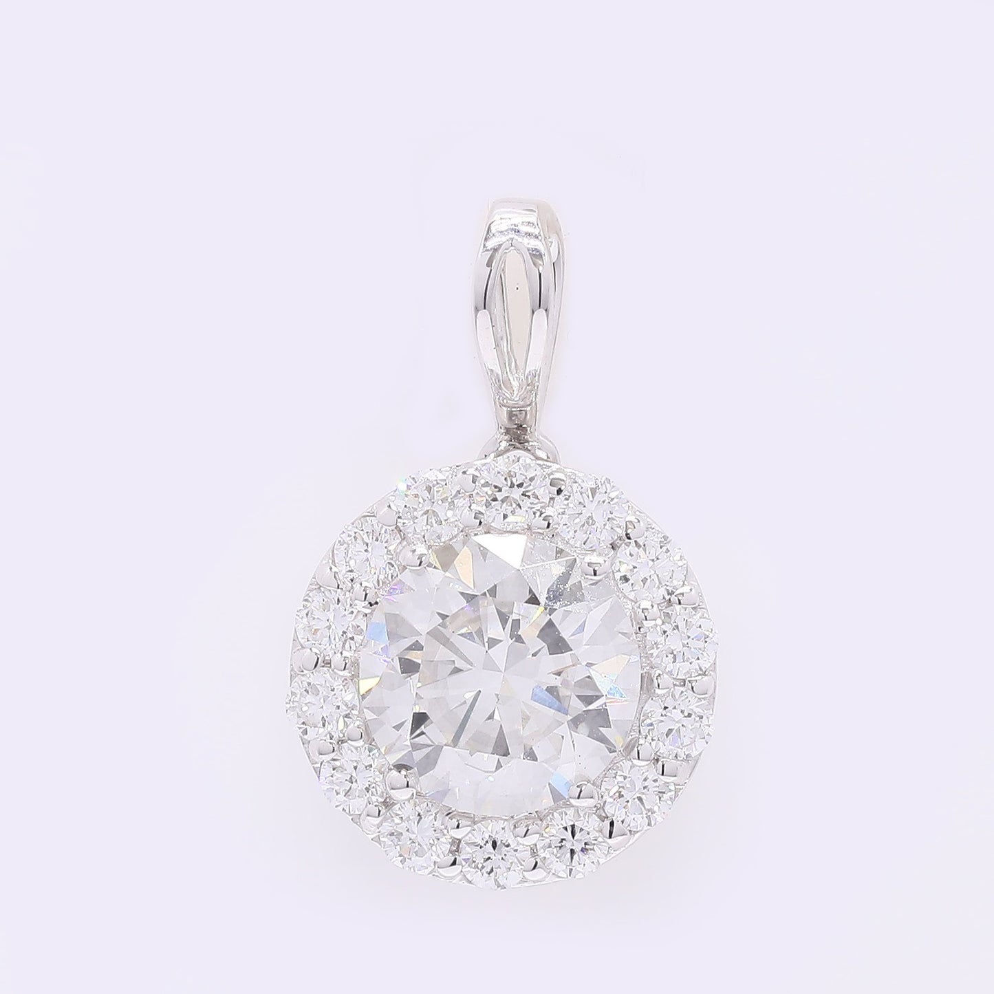 2.10 Carats Lab Grown Diamond 14K Gold Pendant