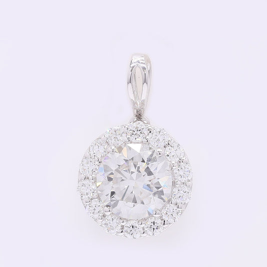 2.10 Carats Lab Grown Diamond 14K Gold Pendant