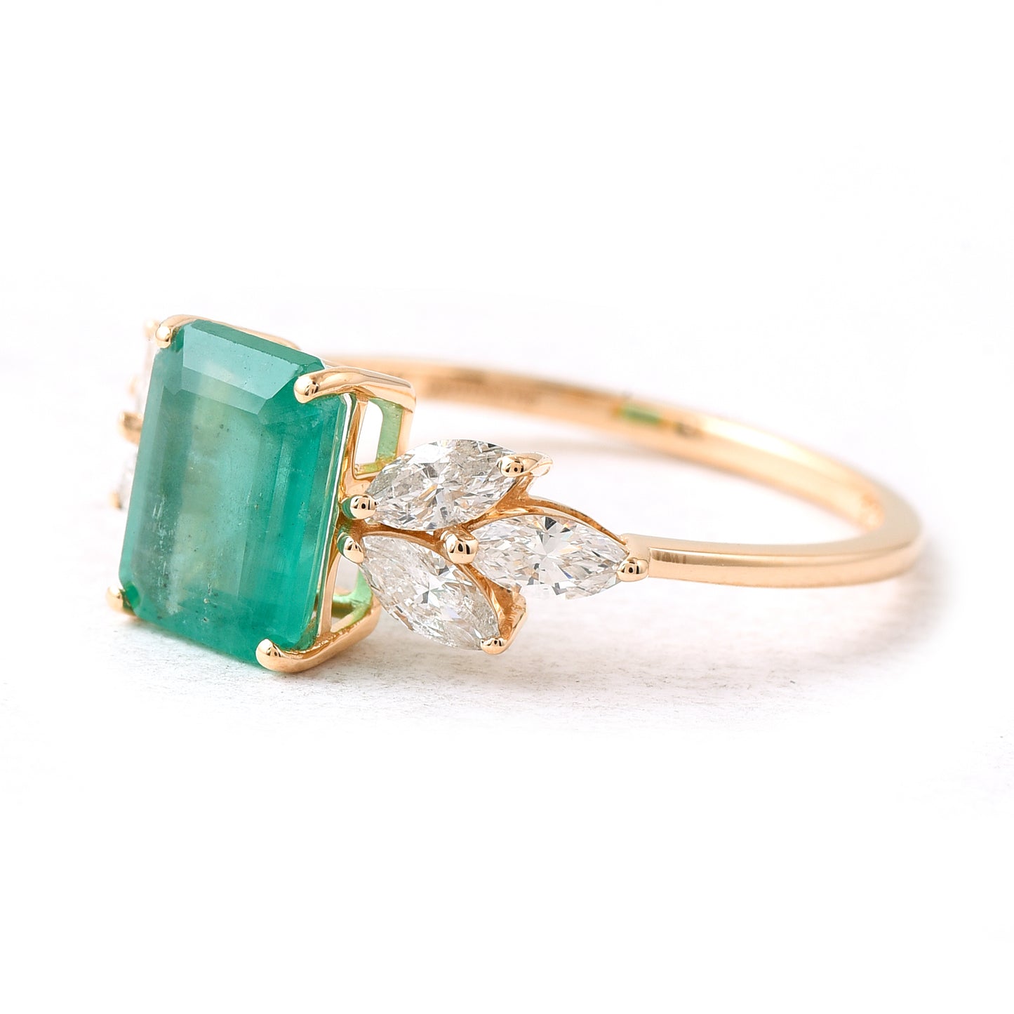 1.95 Ct Octagon Emerald 14K Gold Ring
