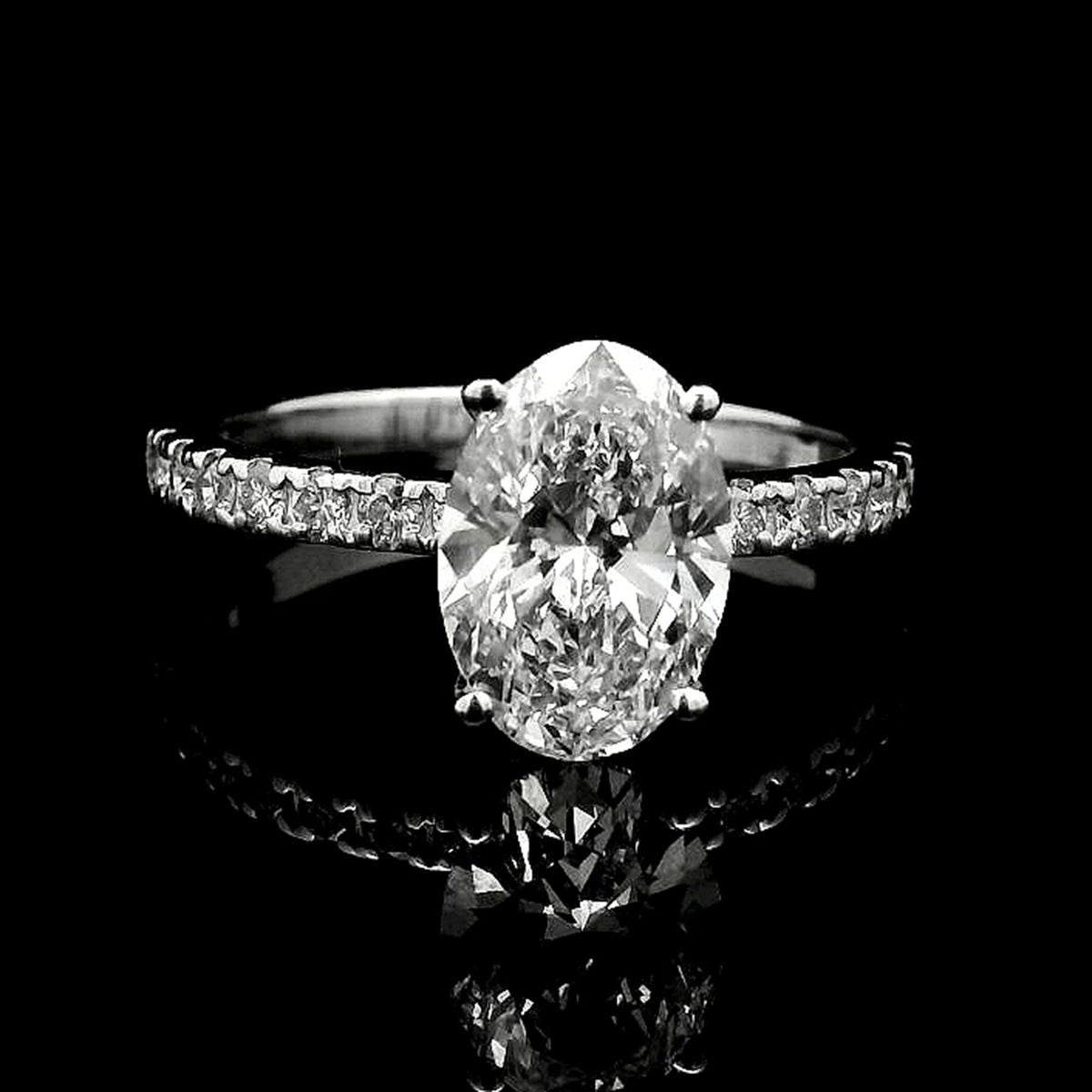 2.15 Carats Lab Grown Diamond 14K Gold Ring