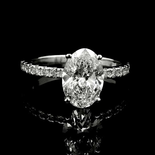 2.15 Carats Lab Grown Diamond 14K Gold Ring