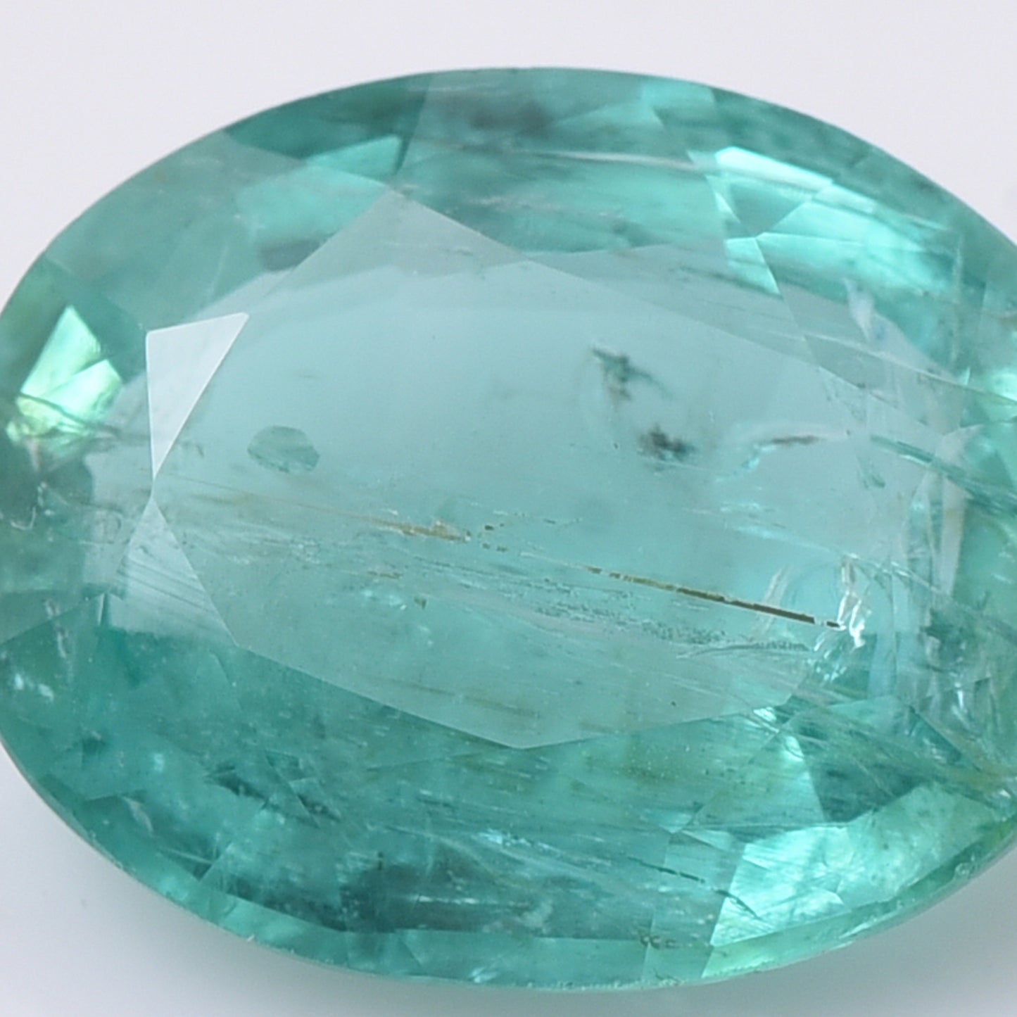 2.96 Natural Beryl Emerald Oval Mixed Cut Gemstone