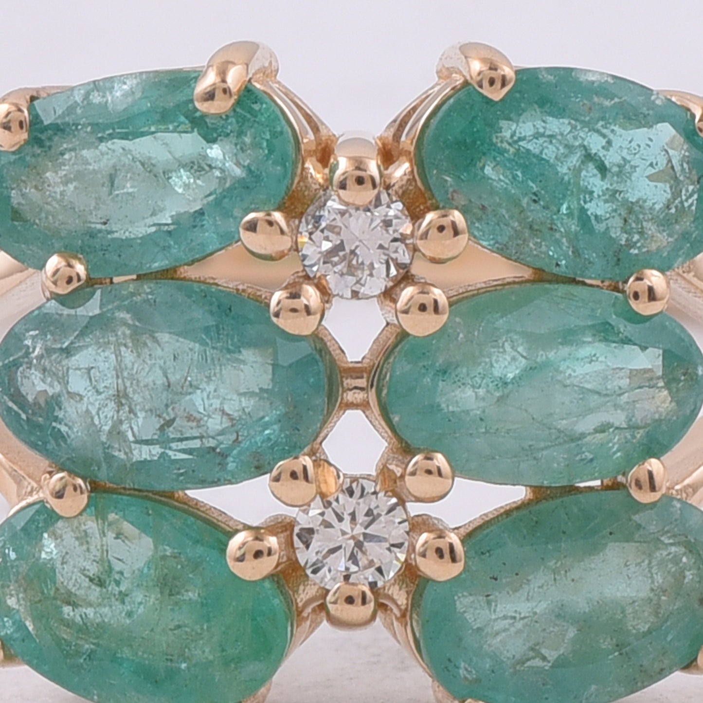 1.26 Ct Oval Natural Emerald 14K Gold Ring