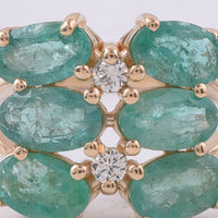 1.26 Ct Oval Natural Emerald 14K Gold Ring