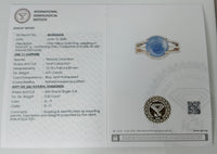 5.11 Ct Oval Cabochon Natural Corundum Sapphire 14K Gold Ring