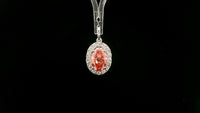 2.45 Carats Pink Lab Grown Diamond 14K Gold Pendant