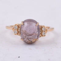 5.48 Ct Oval Cabochon Cut Natural Spinel 14K Gold Ring