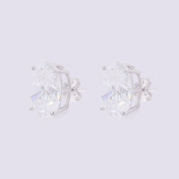6.91 Carats Lab Grown Diamond 14K Gold Earrings