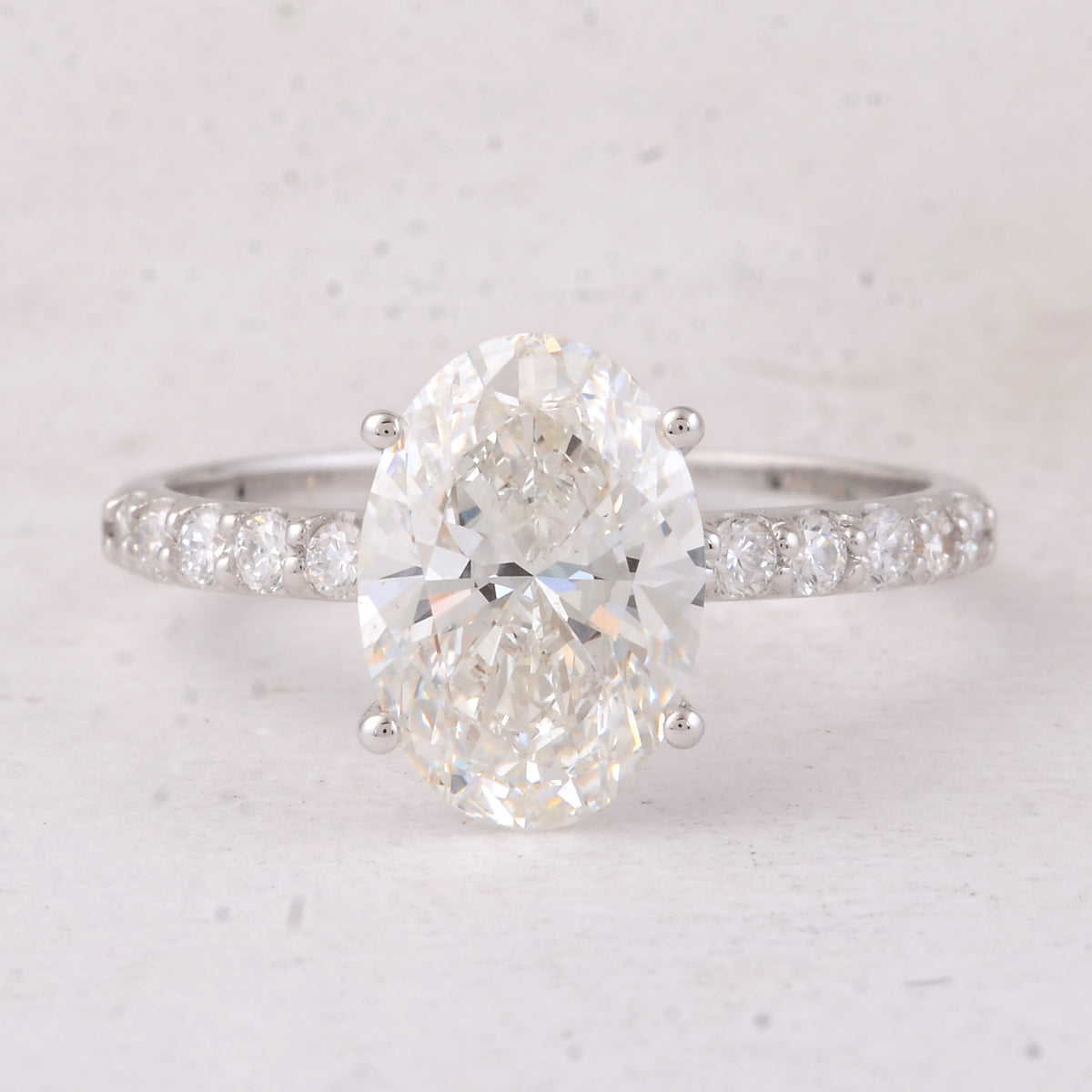 2.81 Carats Lab Grown Diamond 14K Gold Ring
